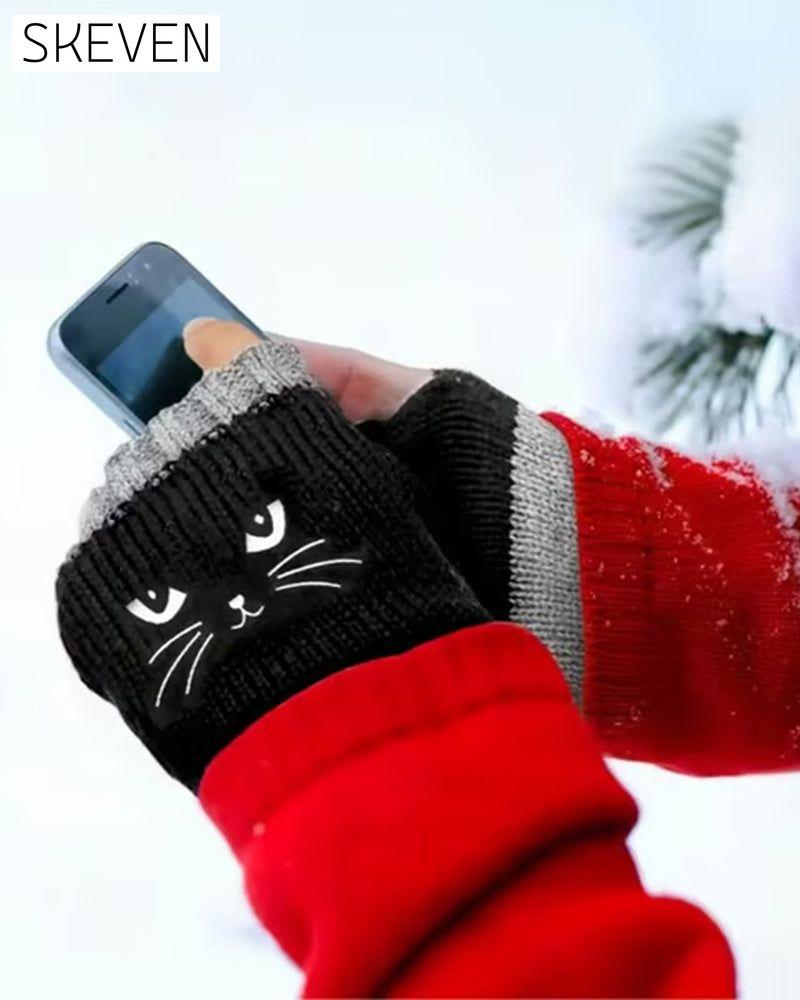 Fingerlose Katzenhandschuhe