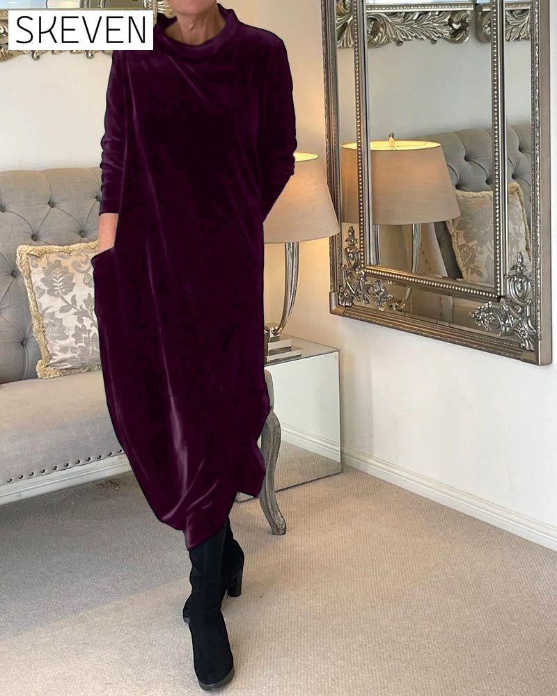 Pocket stand collar dress 2023 f/w 23BF casual dress casual dresses clothes Dresses evening dresses