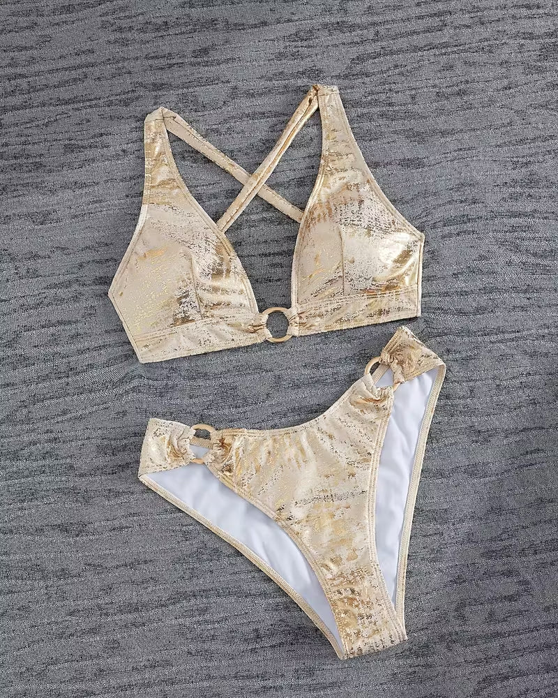 Metal Buckle Design Bikini
