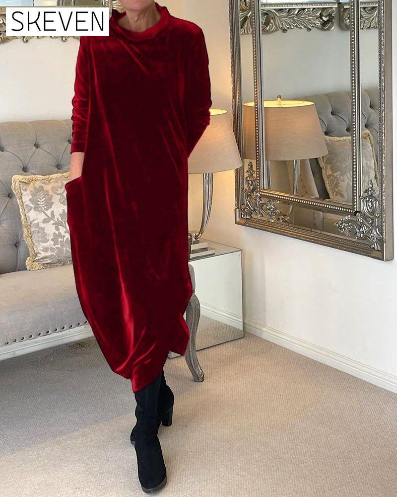 Pocket stand collar dress 2023 f/w 23BF casual dress casual dresses clothes Dresses evening dresses