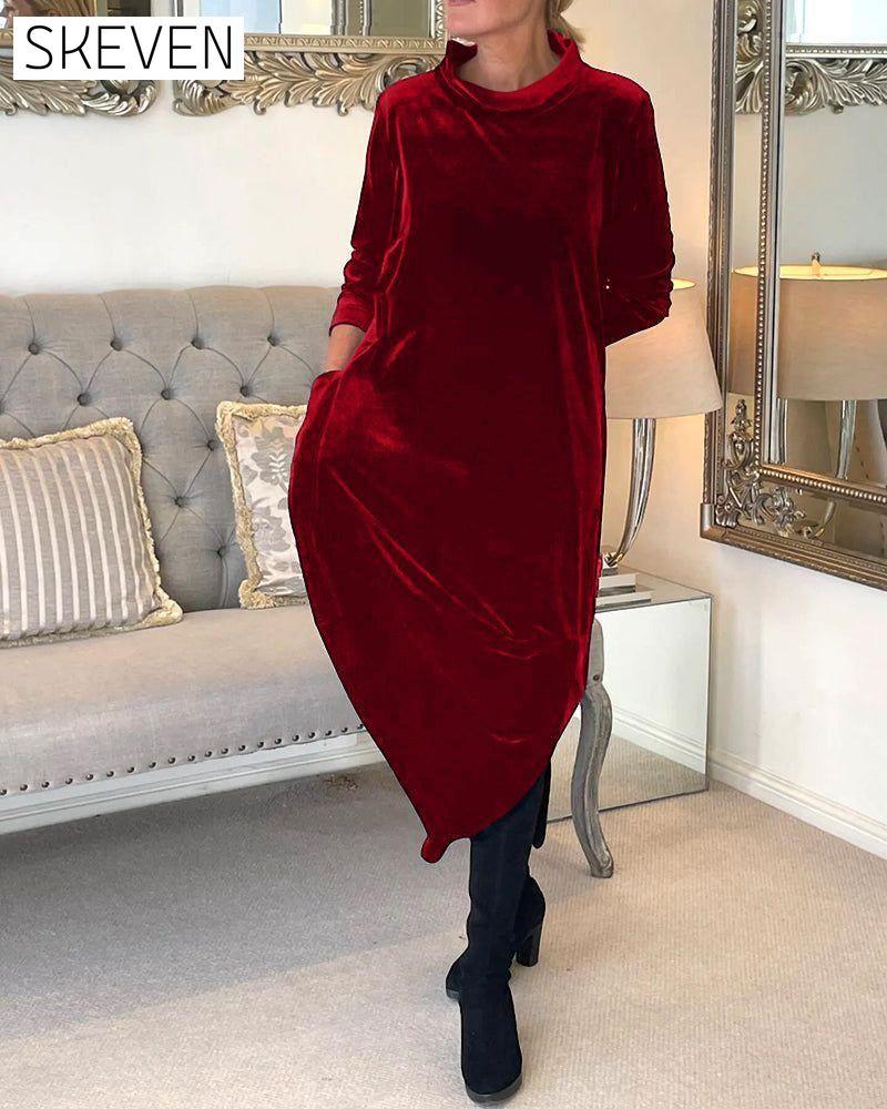 Pocket stand collar dress 2023 f/w 23BF casual dress casual dresses clothes Dresses evening dresses
