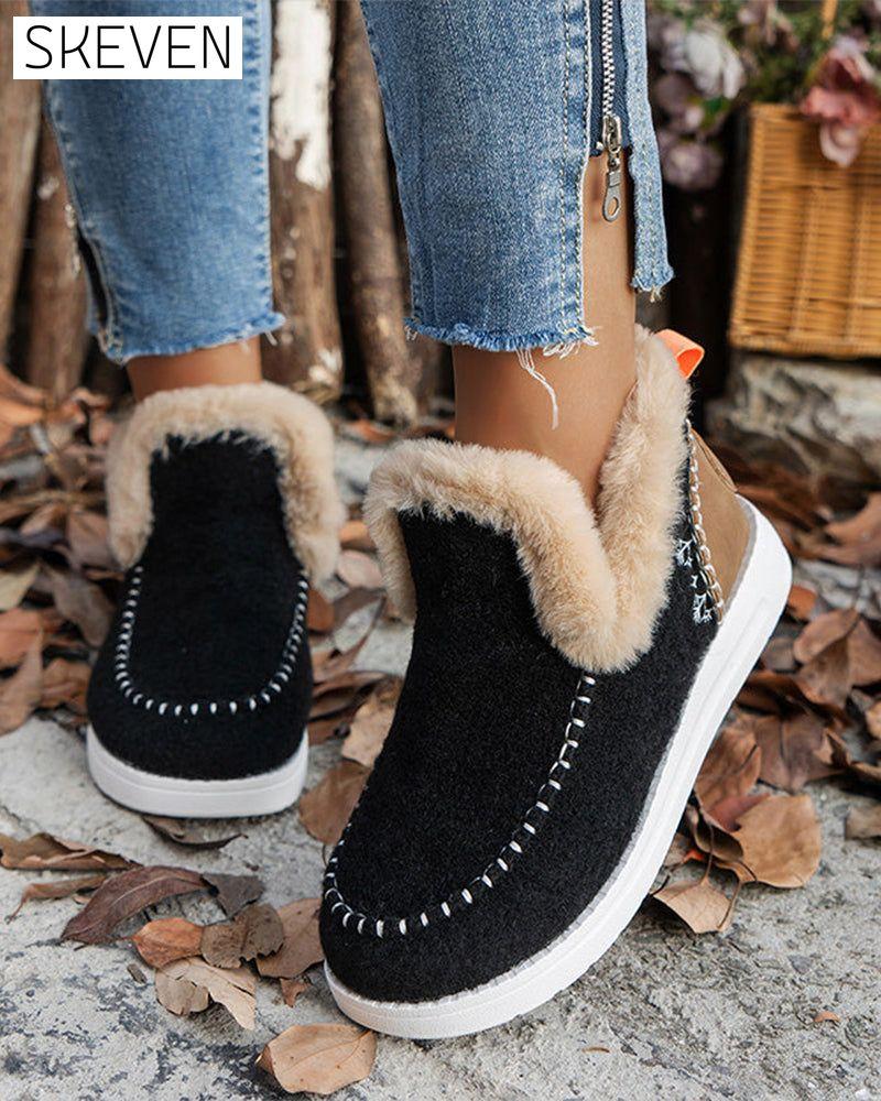 ❄️Damen-Winterstiefeletten aus rutschfestem, warmem Kunstfell