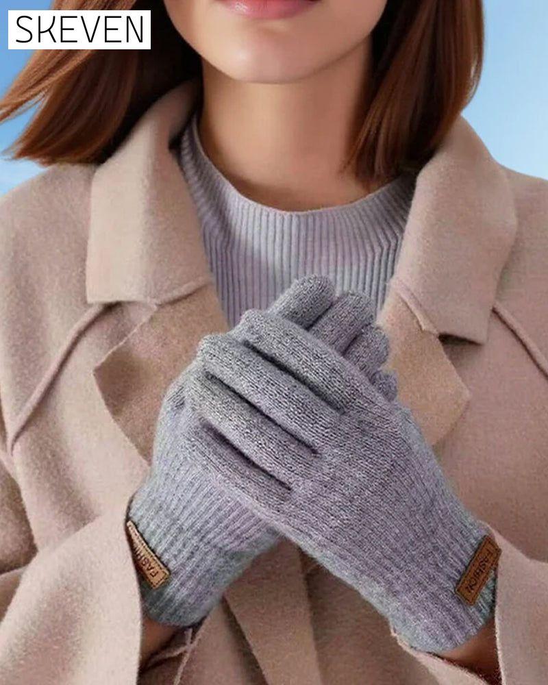 Warme Thermostrickhandschuhe für Touchscreens