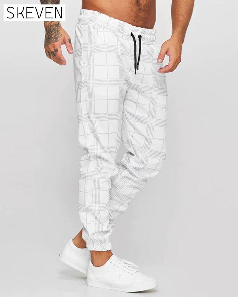 Men's plaid casual pants