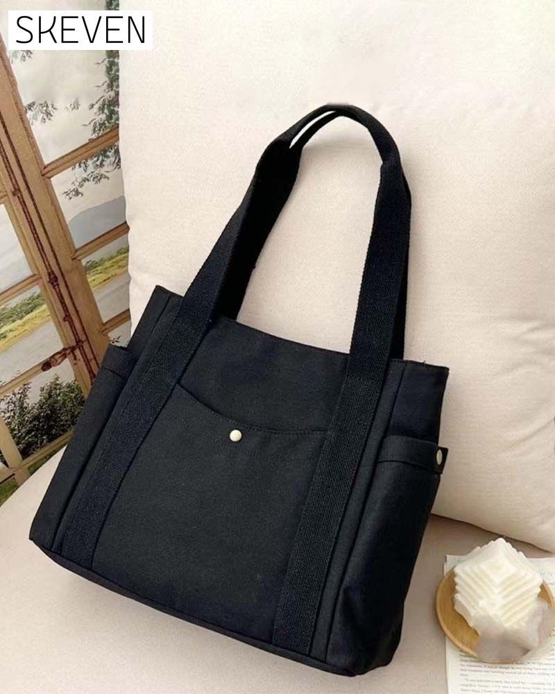 Geräumige Canvas-Tasche mit zwei Tragegriffen