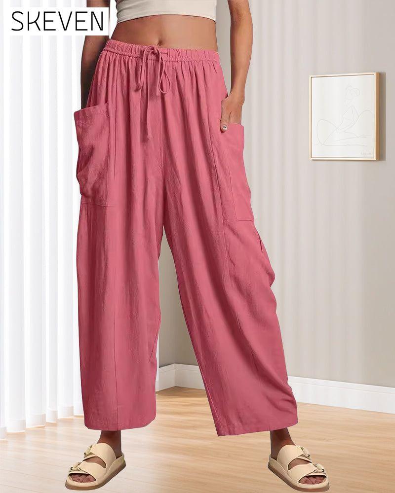 Lässige Freizeithose mit geradem Bein