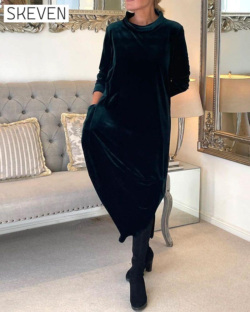 Pocket stand collar dress 2023 f/w 23BF casual dress casual dresses clothes Dresses evening dresses