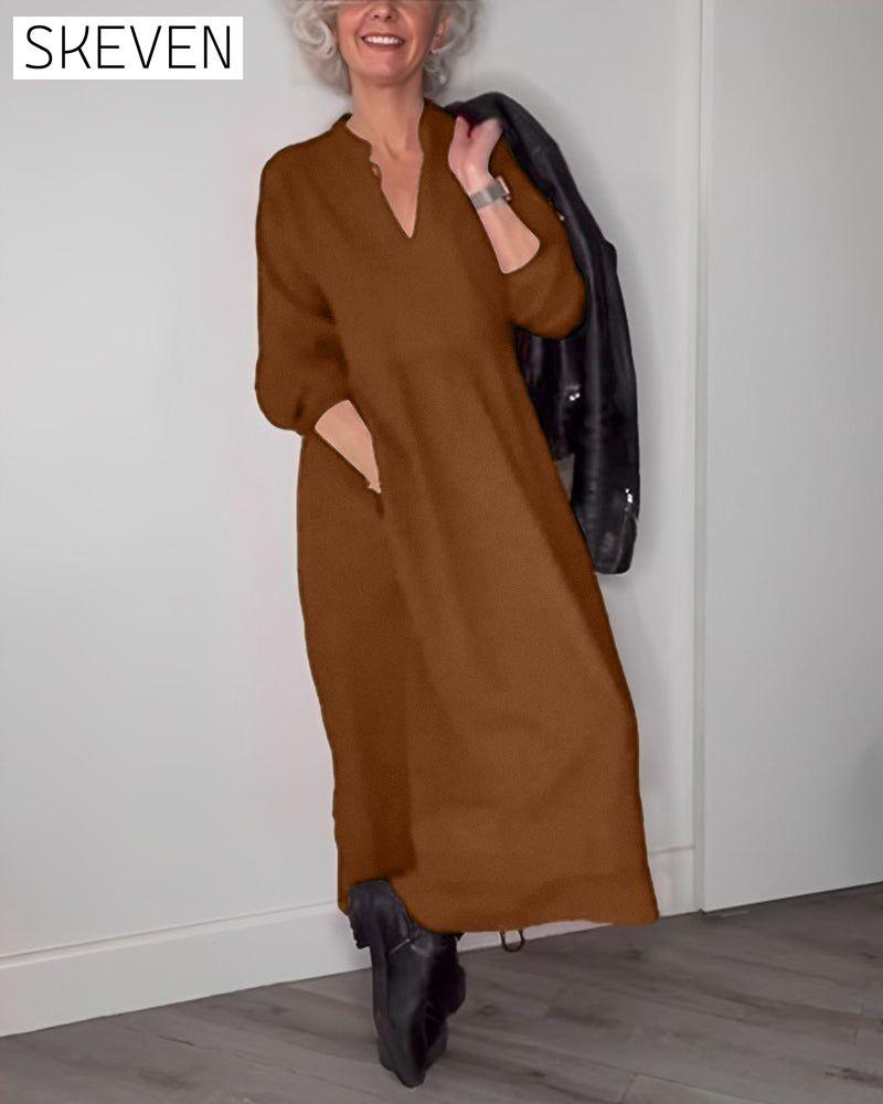 V-neck Elegant Long Sleeve dress 2022 f/w 2023 F/W 23BF casual dresses Clothes Dresses spring