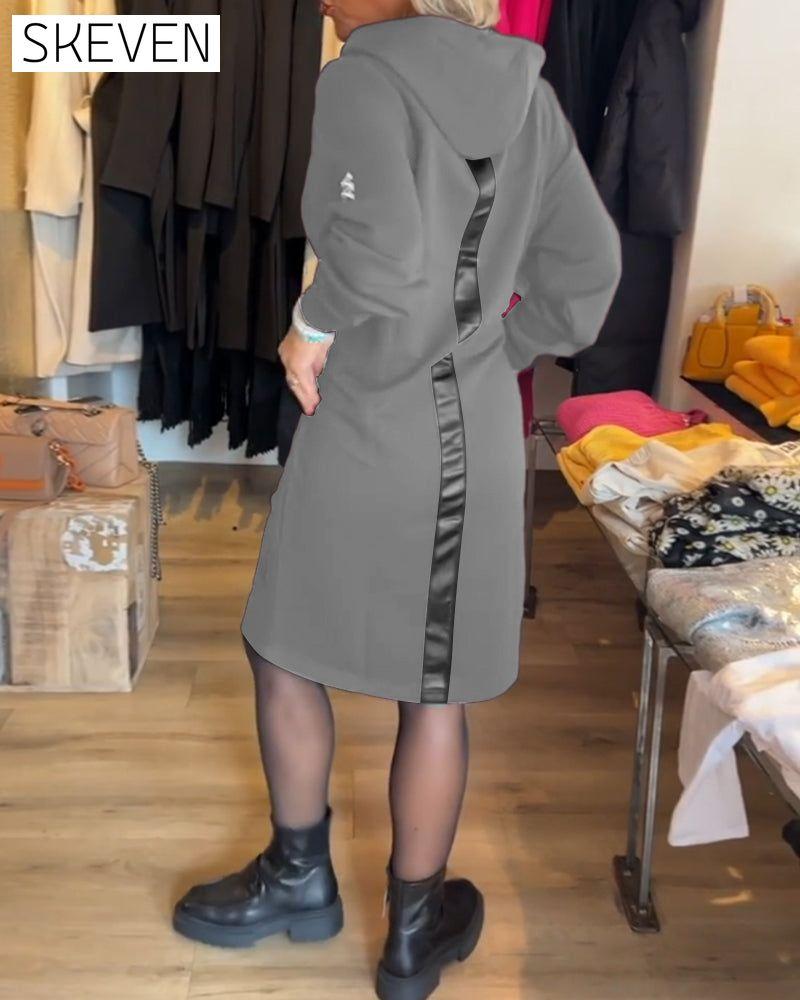 Kapuzenkleid mit Taschen