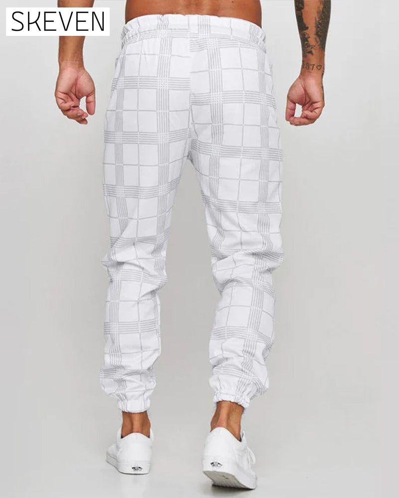 Men's plaid casual pants