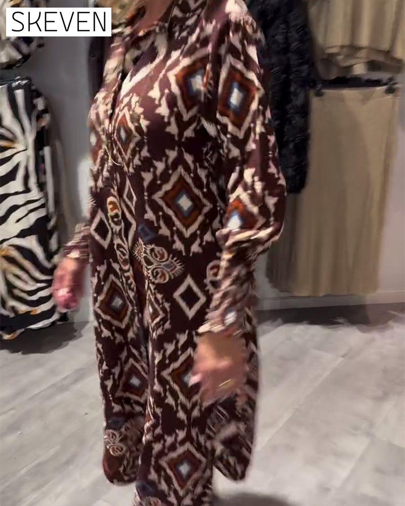 Hemdkleid mit Diamantmuster