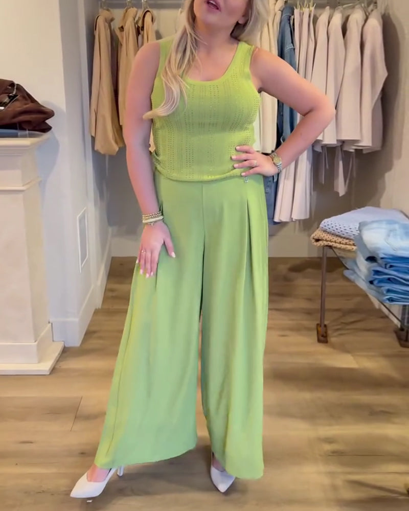 Fashion High-Waist Wide-Leg Pants