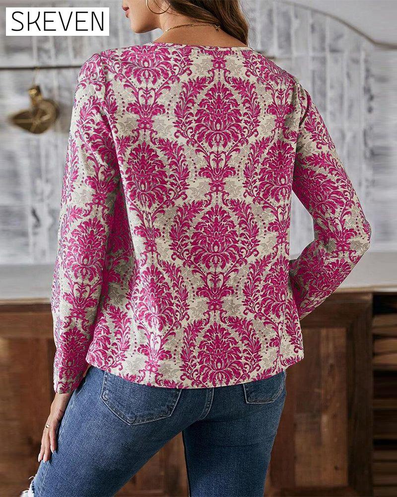 Temperamentvolle Bluse mit Lochmuster