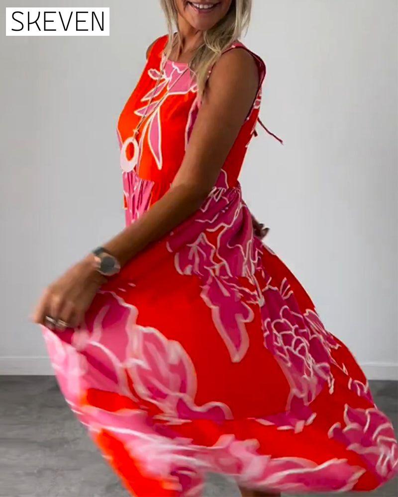 Women's patchwork printed dress