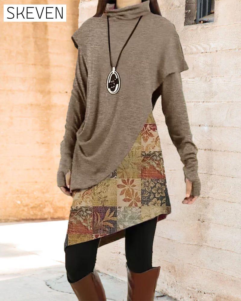 Retro-Kleid mit Patchwork