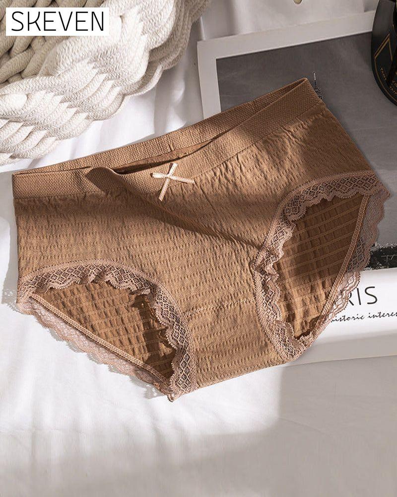Graphene cotton briefs Brown 5pcs 23BF lingerie