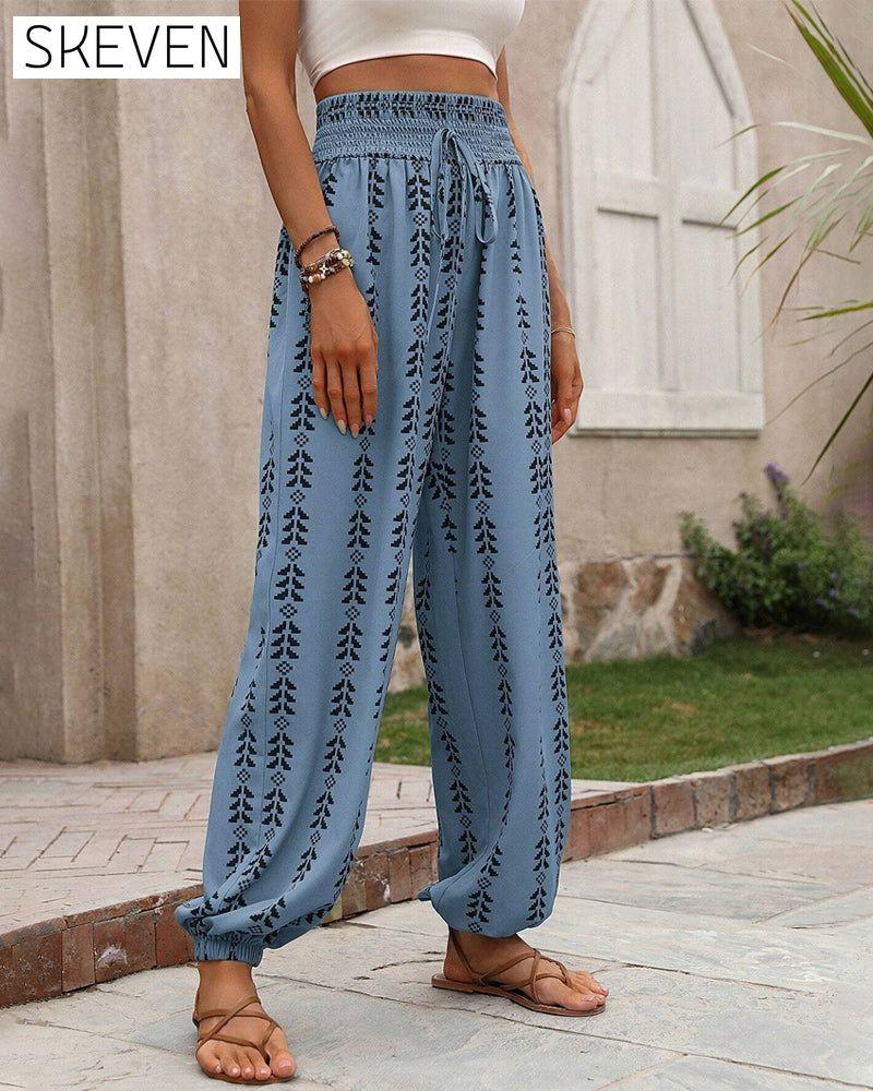 Geometric Print Casual Bloomers