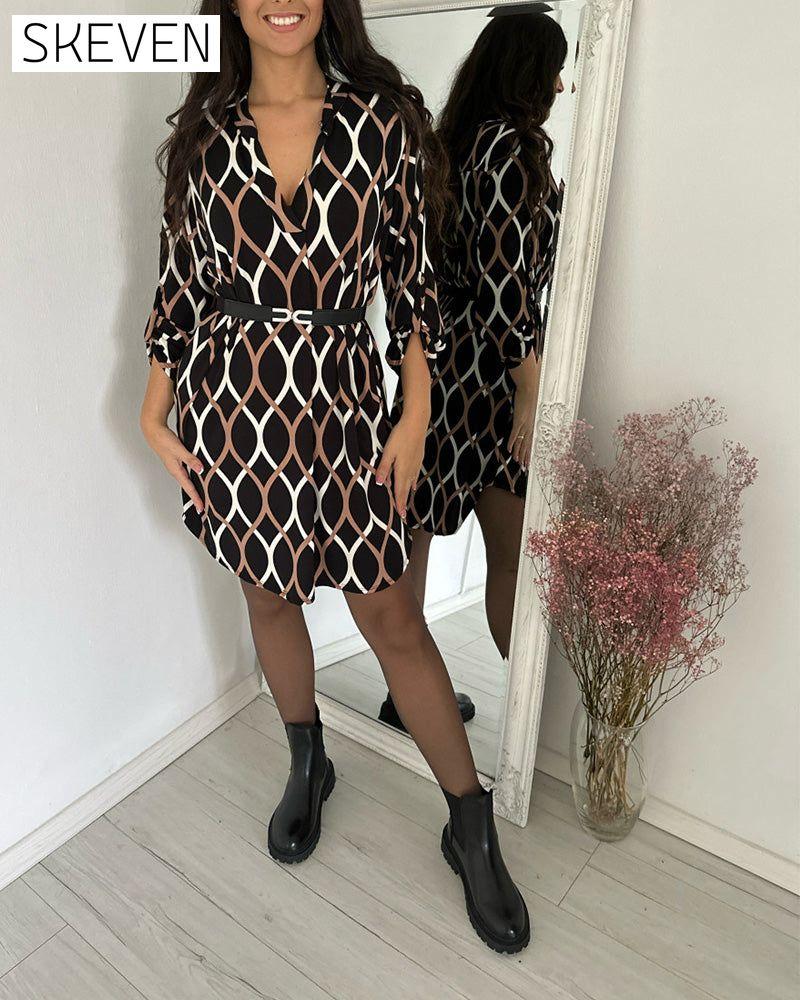 Kleid im Retro-Rautenmuster