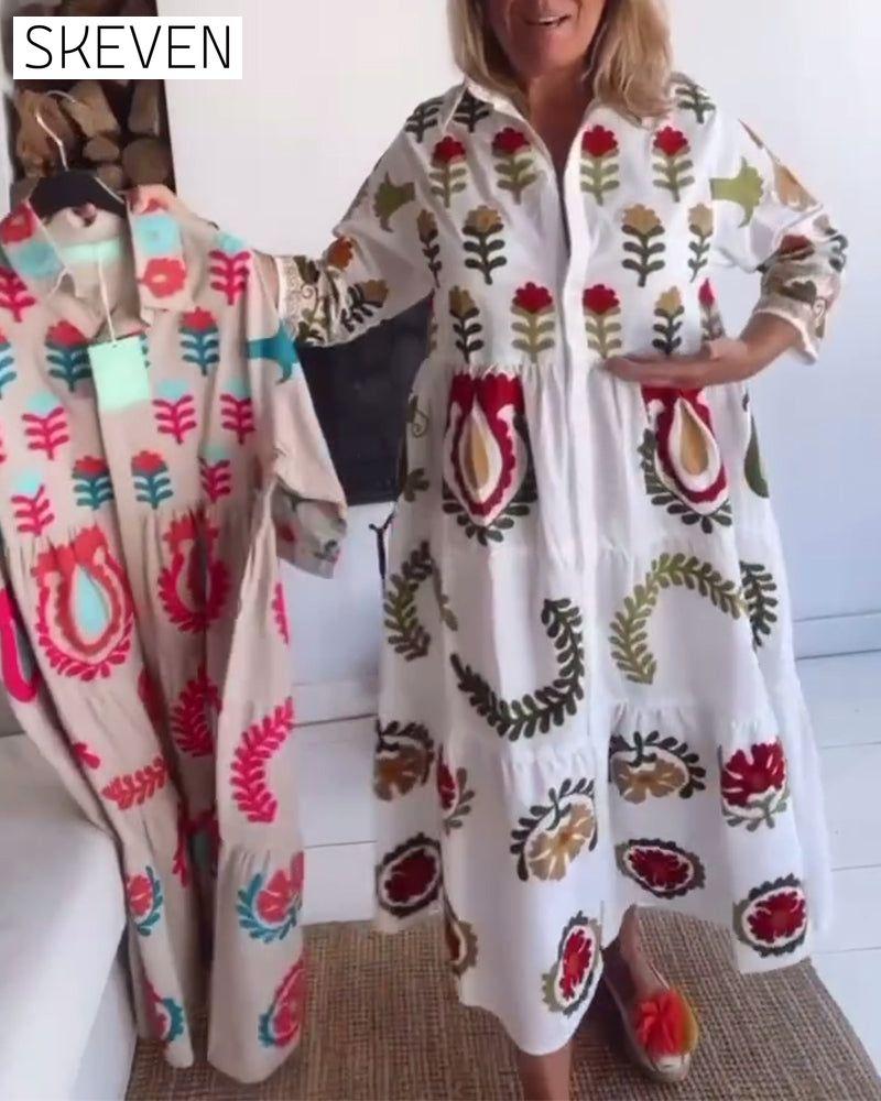 Floral Graphic Print Dress