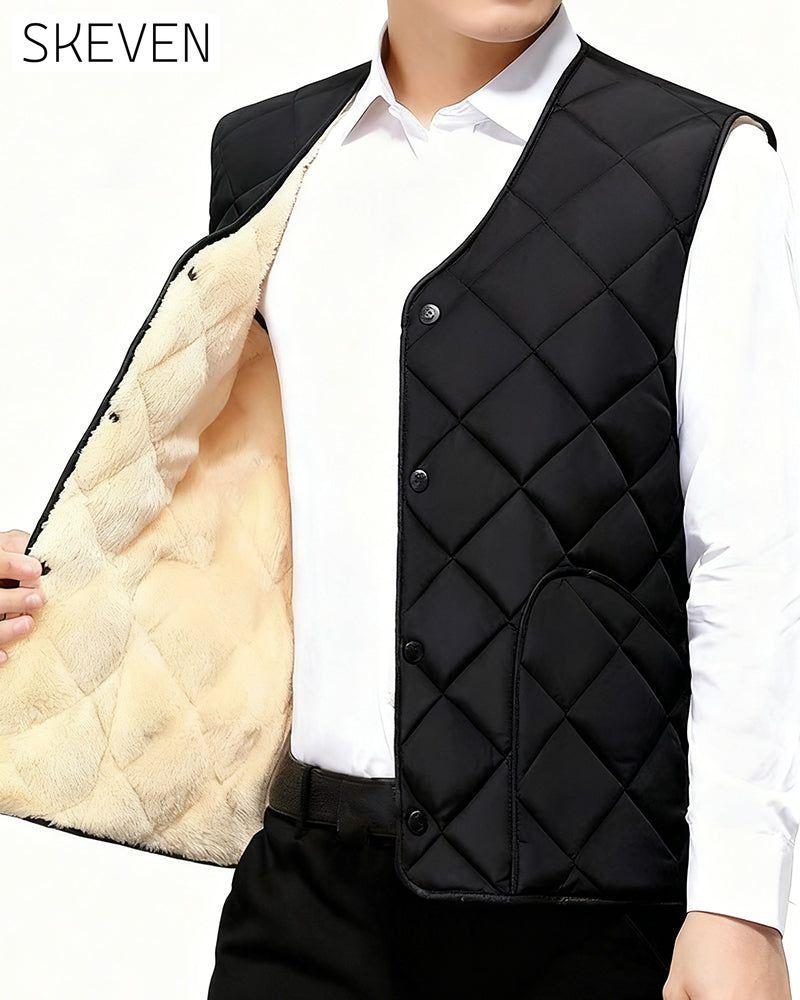 Men's Casual Quilted Thermal-Lined Vest