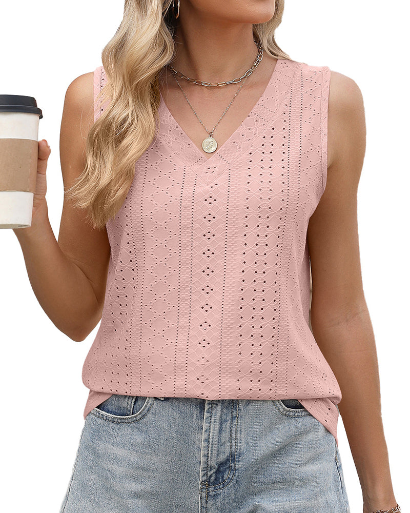 Casual Solid Color Tank Top