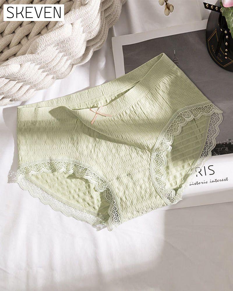 Graphene cotton briefs Green 5pcs 23BF lingerie