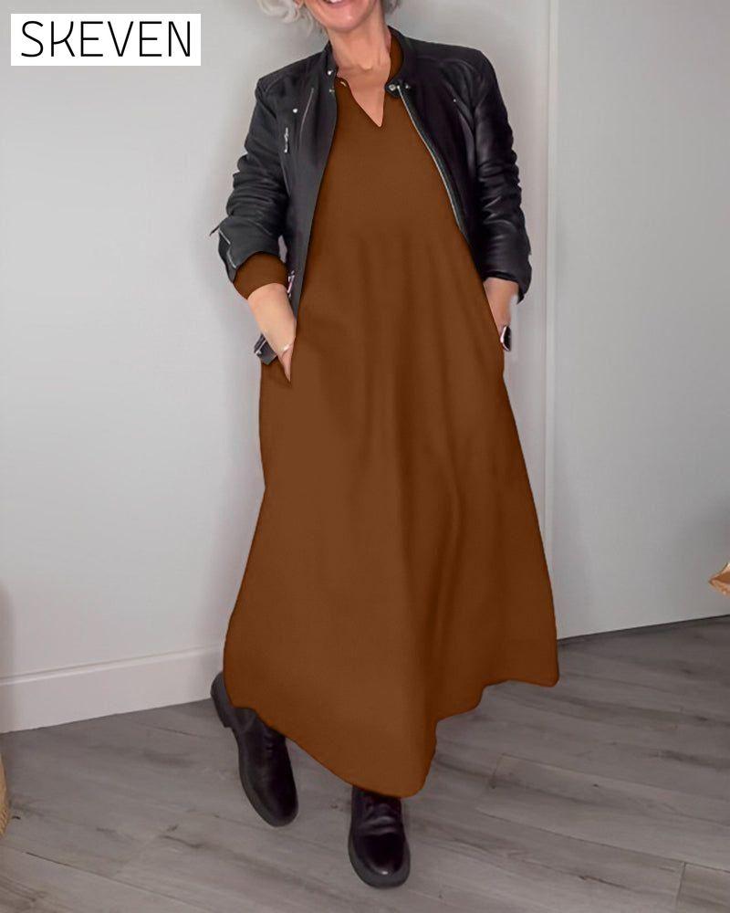 V-neck Elegant Long Sleeve dress 2022 f/w 2023 F/W 23BF casual dresses Clothes Dresses spring