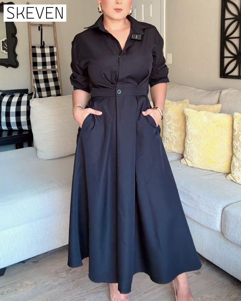 Robe chemise à revers