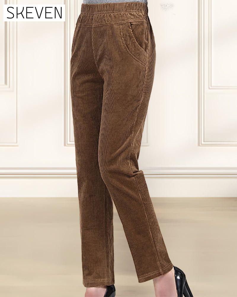 Solid color casual pocket pants