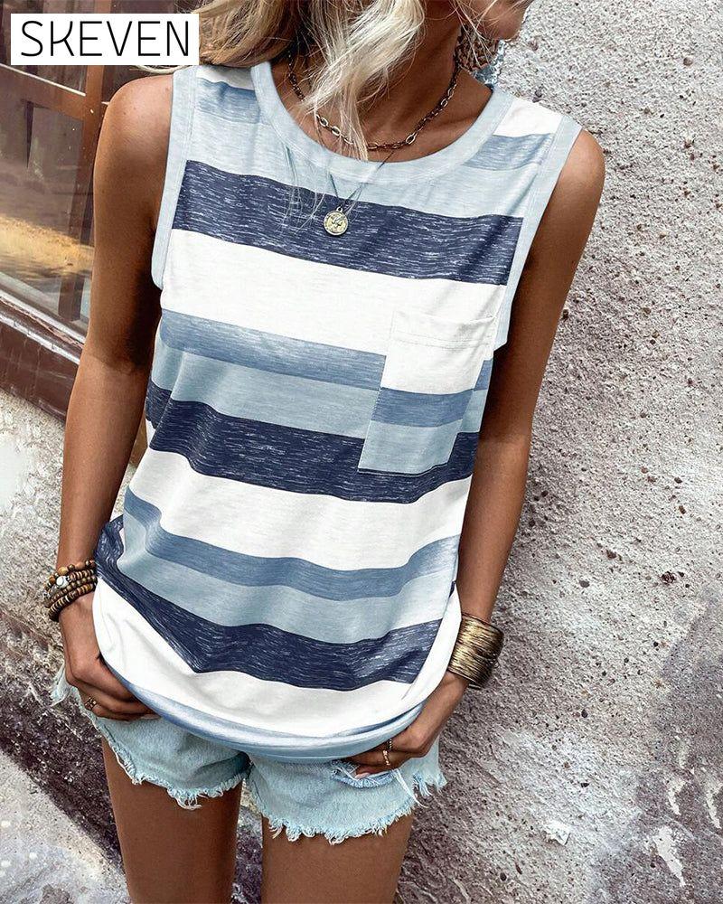 Lässiges Tanktop mit Streifenmuster