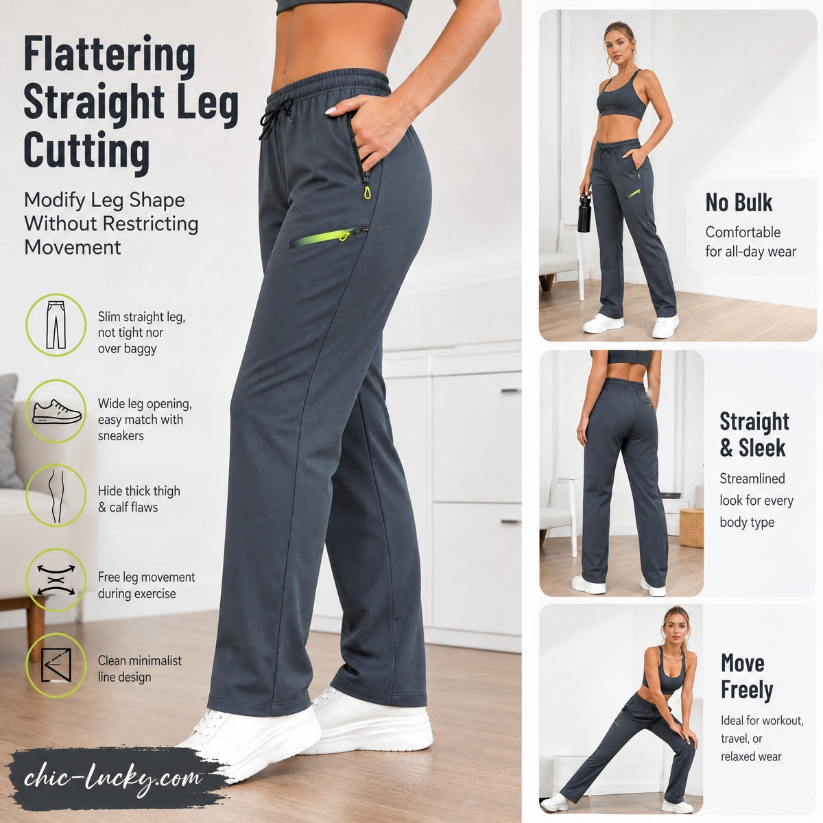 🔥LAST DAY SALE 50% OFF!!🔥Women’s Straight-Leg Cargo Trousers – Elastic Waist, 6-Pocket Casual Pants for Work, Travel & Everyday Wear 👖✨