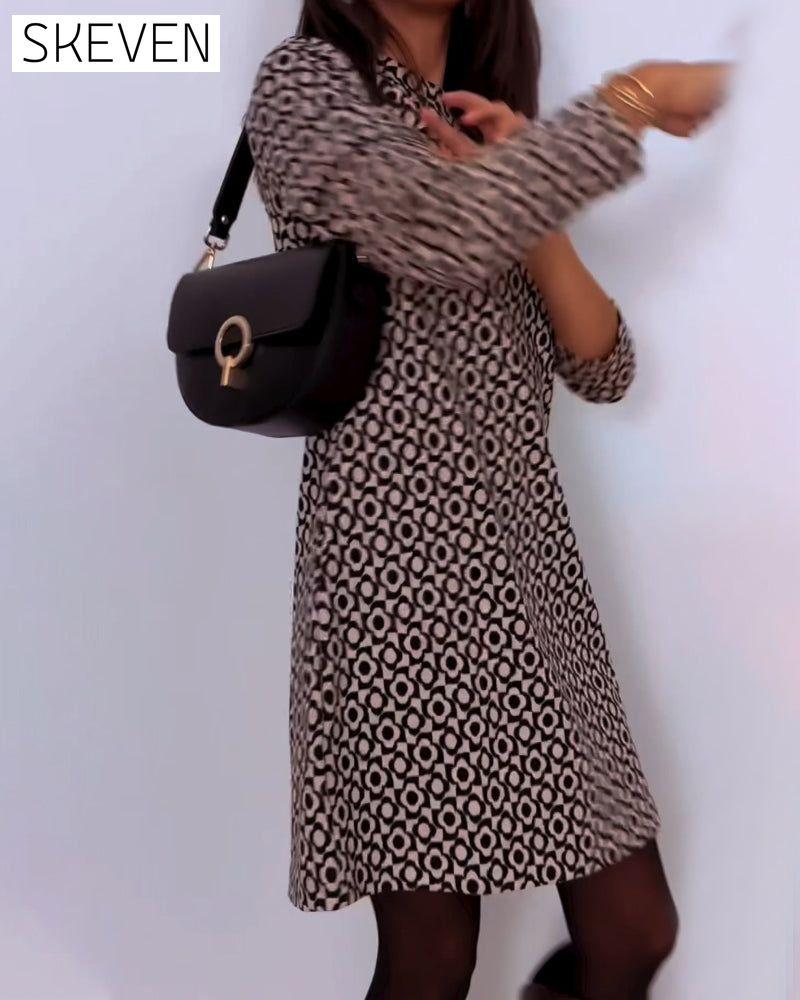 Commuting casual long sleeve dress
