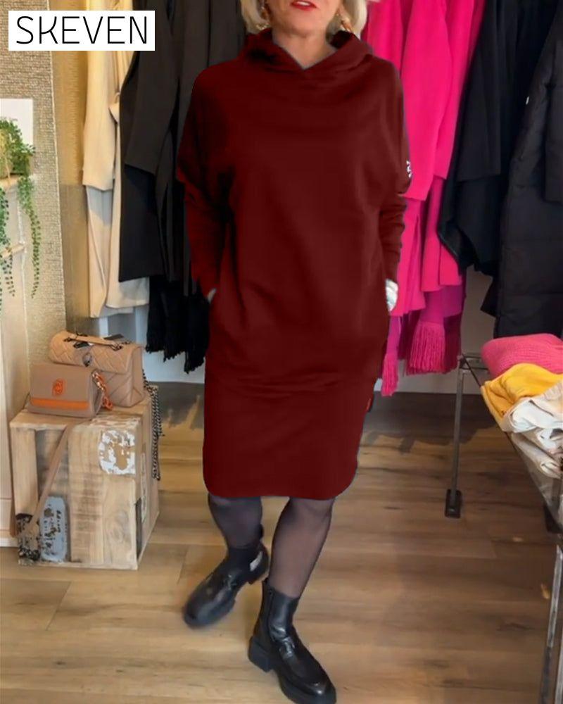 Kapuzenkleid mit Taschen