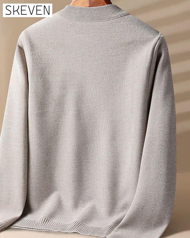 Men's Winter Plush-Lined Warm Knitted Sweater