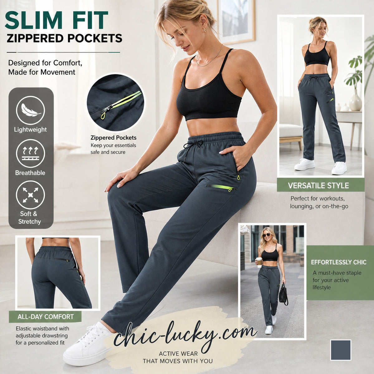 🔥LAST DAY SALE 50% OFF!!🔥Women’s Straight-Leg Cargo Trousers – Elastic Waist, 6-Pocket Casual Pants for Work, Travel & Everyday Wear 👖✨
