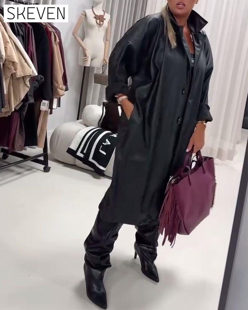 Manteau à revers style streetwear