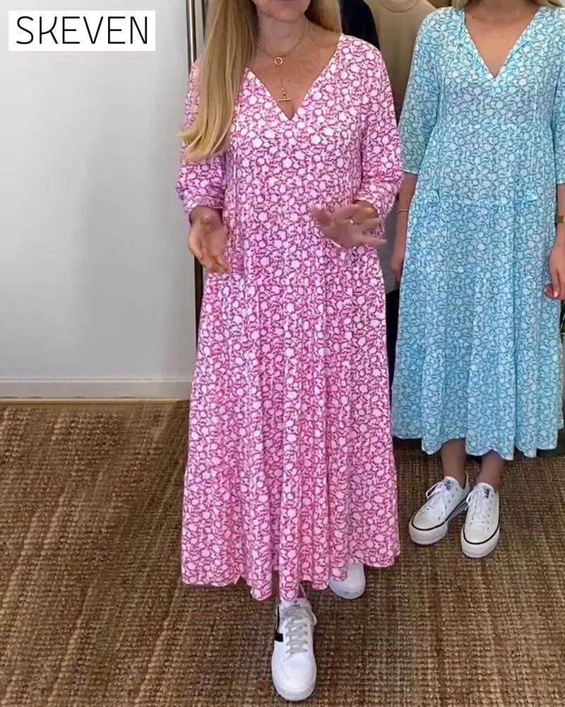Floral print casual dress