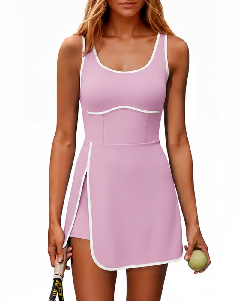 Color-block Golf Sports Jumpsuit