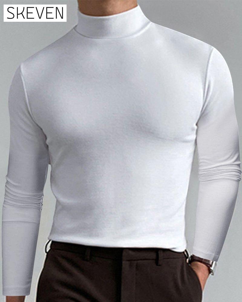 Herren-Langarmshirt mit schmalem Ausschnitt