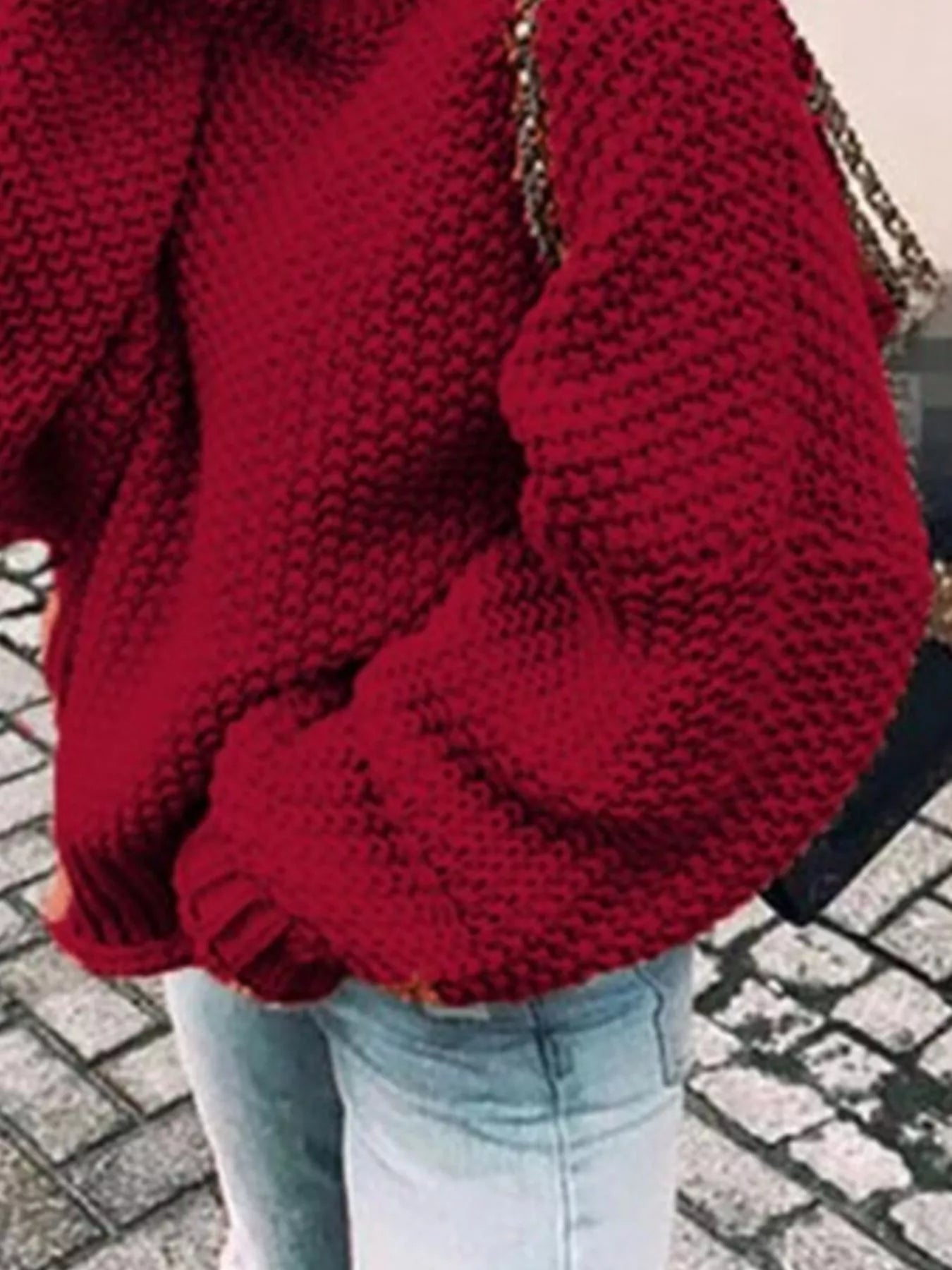 Full Size Chunky Knit Turtleneck Sweater Plus Size