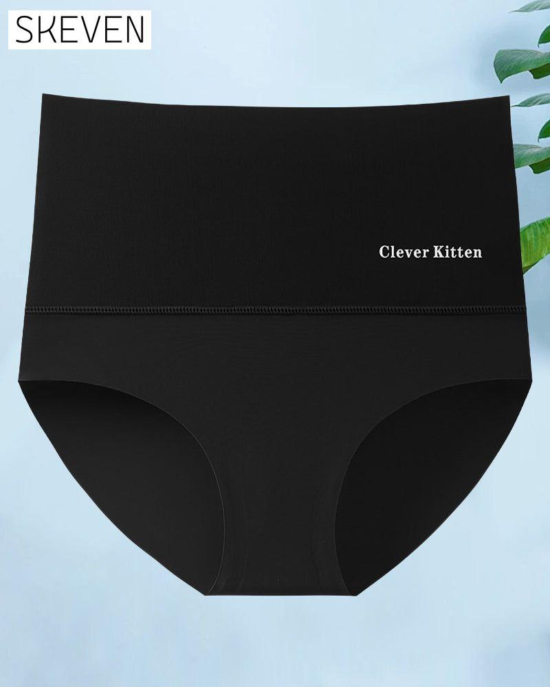 Nahtlose, hochgeschnittene, schlichte kurze Unterhose