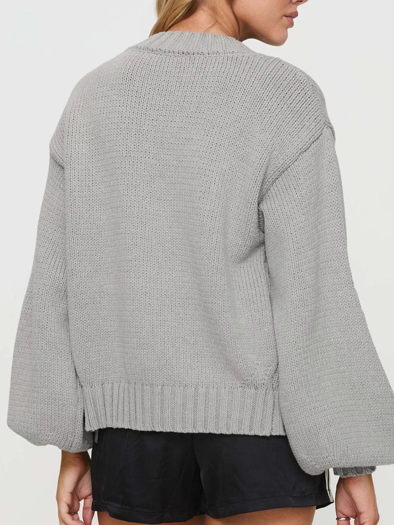 Chunky Knit Button-Up Cardigan