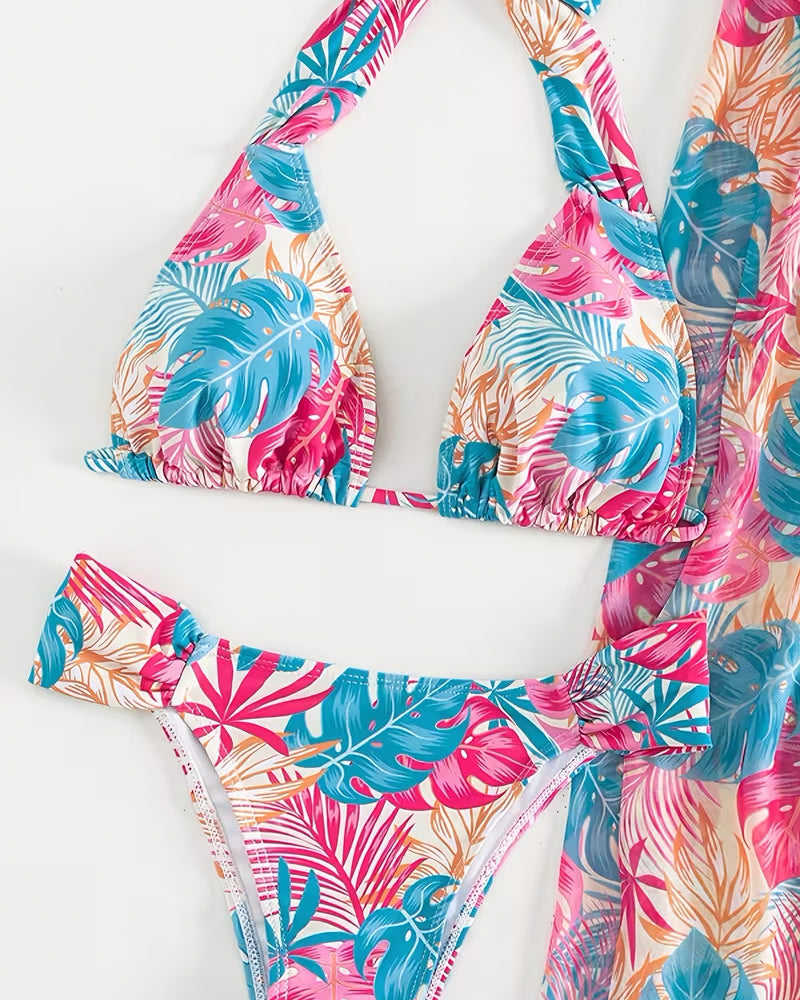 Vacation Halter Separated Skirt Bikini