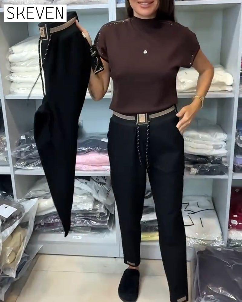 Stylish Drawstring Elastic Waist Pants