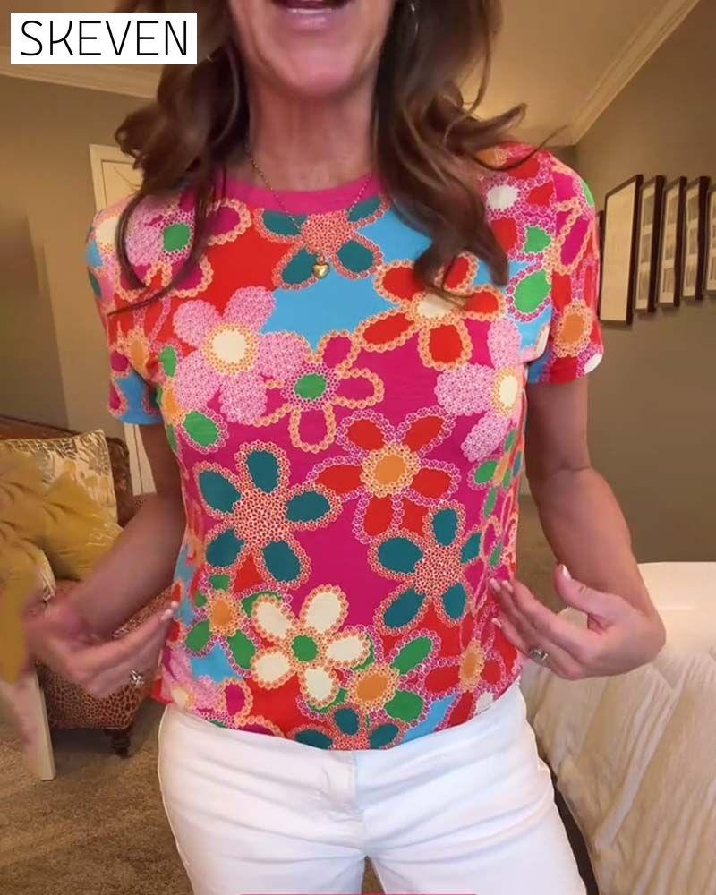 Slim Fit Short Sleeve Printed T-Shirt