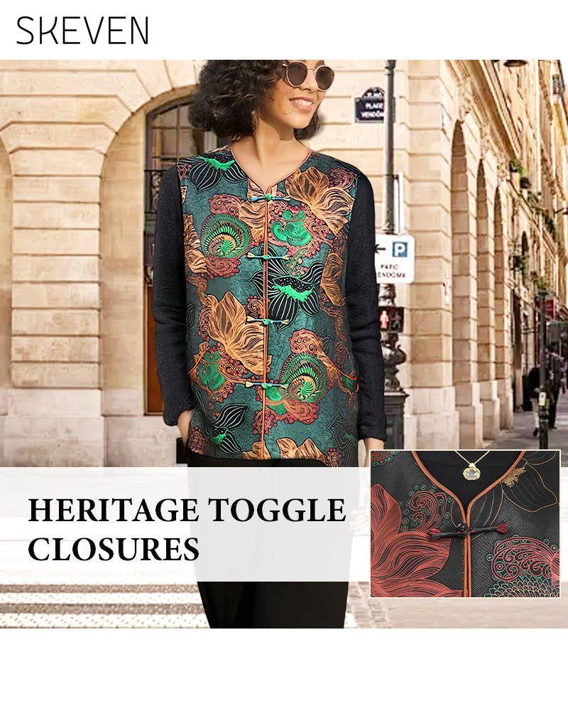 Retro-Chic Weste mit orientalischer Blumenstickerei