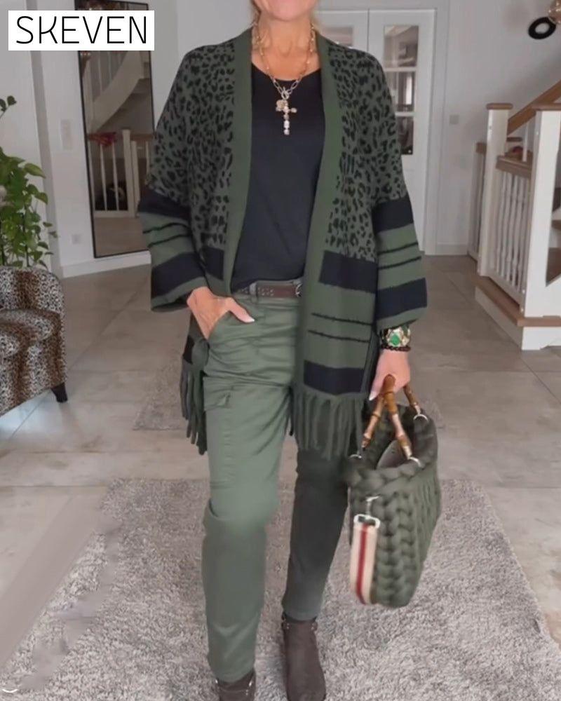 Leopard Print Long Sleeve Cardigan