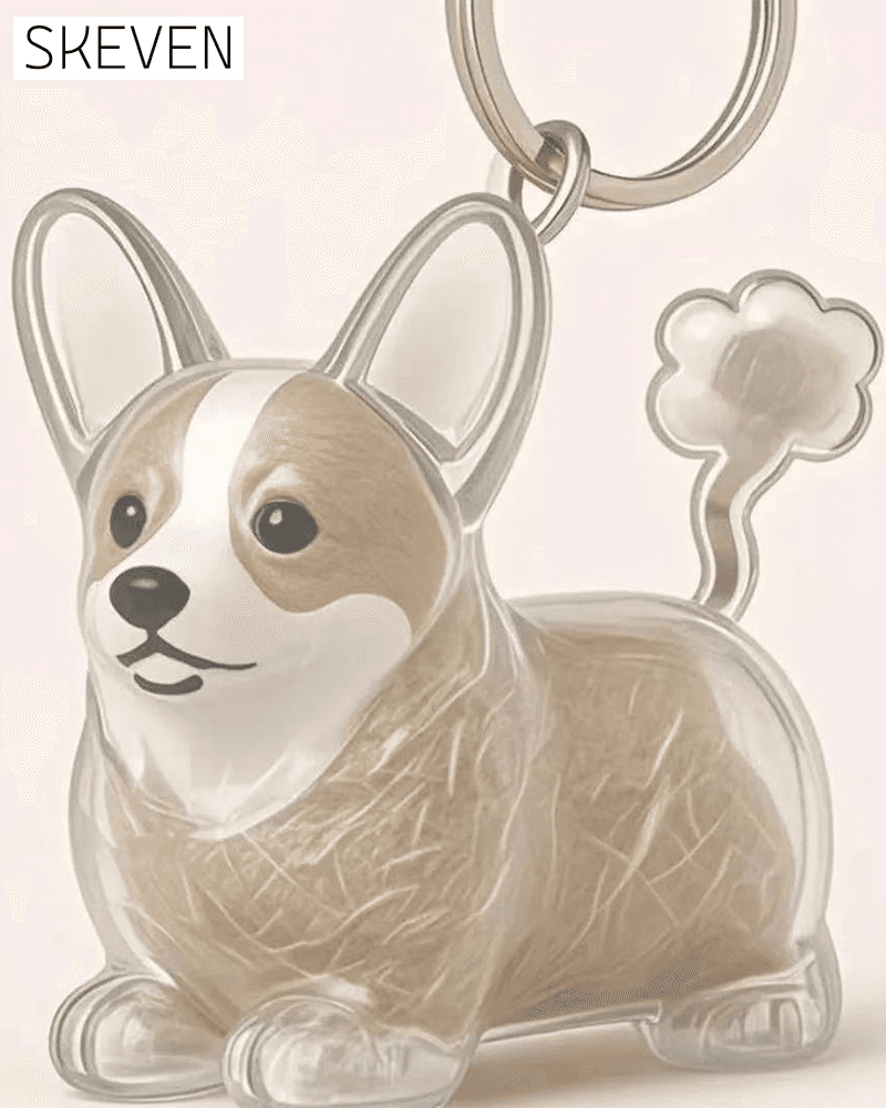 Dog Hair Keepsake Keychain - Memory Capsule Pendant