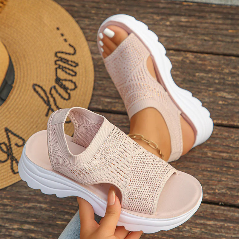 Breathable Mesh Platform Sandals