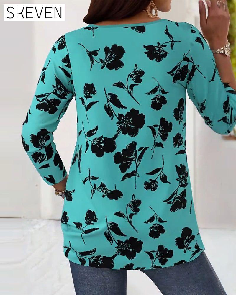 Modische Bluse mit Knopfdruck